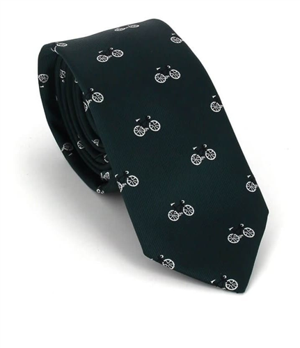Corbata Estrecha Bicicletas Verde