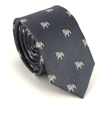 Corbata Estrecha Bulldog Gris