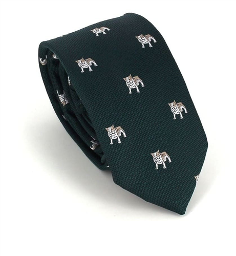 Corbata Estrecha Bulldog Verde