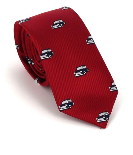 Corbata Estrecha Coches Roja