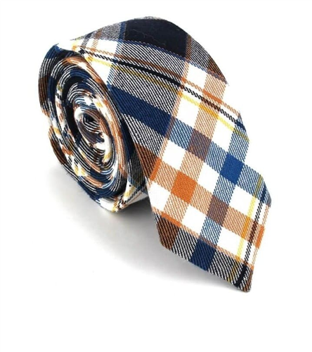 Corbata Estrecha de Cuadros Multicolor