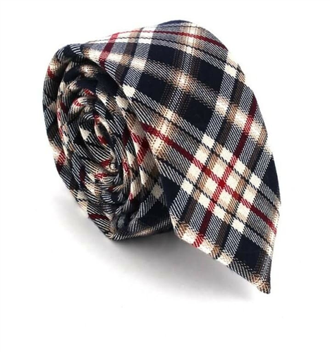 Corbata Estrecha de Cuadros Multicolor