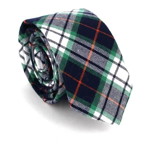 Corbata Estrecha de Cuadros Multicolor