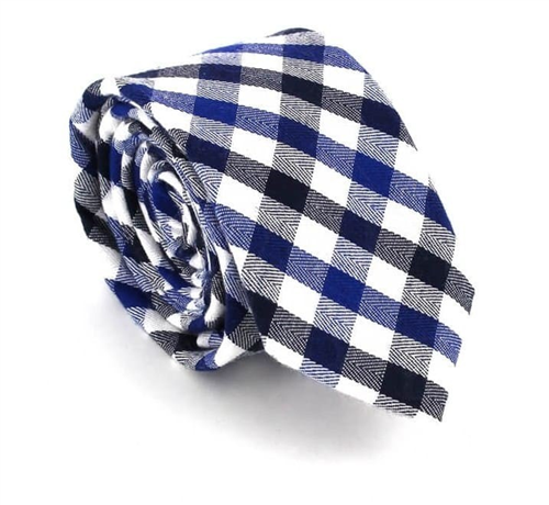 Corbata Estrecha de Cuadros Tricolor