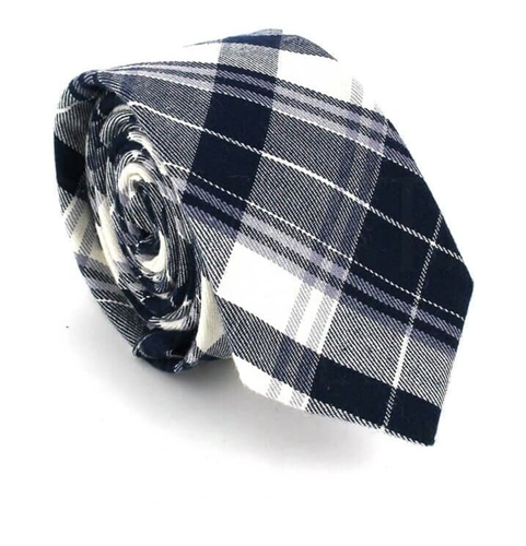 Corbata Estrecha de Cuadros Tricolor