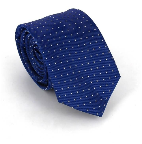 Corbata Estrecha de Lunares Azul