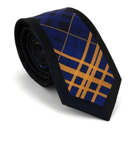 Corbata Estrecha Dibujo Geométrico Tricolor