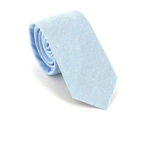 Corbata Estrecha Lisa Azul Claro
