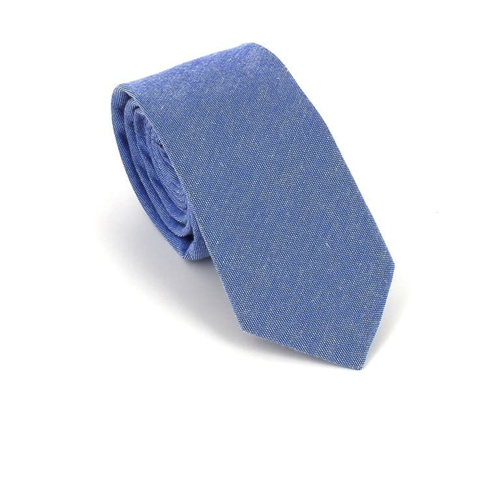 Corbata Estrecha Lisa Azul Oscuro
