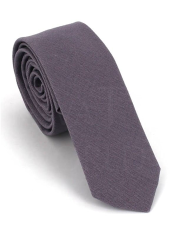 Corbata Estrecha Lisa Gris