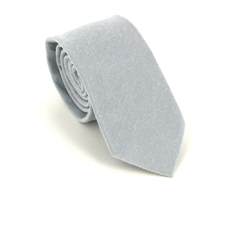 Corbata Estrecha Lisa Gris