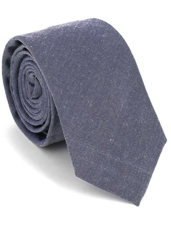 Corbata Estrecha Lisa Gris Oscuro