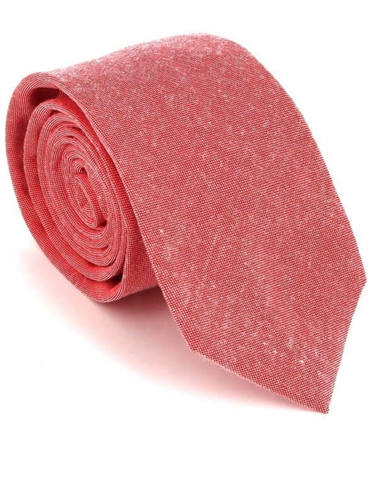 Corbata Estrecha Lisa Rojo Claro