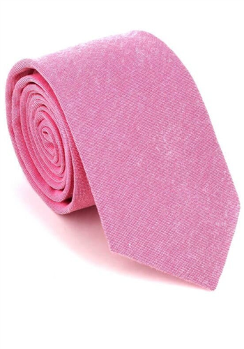 Corbata Estrecha Lisa Rosa