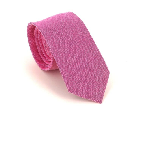 Corbata Estrecha Lisa Rosa Oscuro