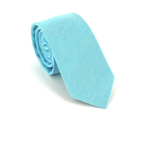 Corbata Estrecha Lisa Turquesa