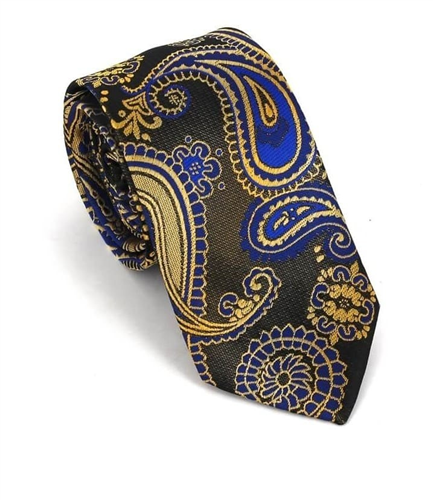 Corbata Estrecha Paisley Verde Oliva