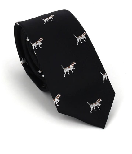 Corbata Estrecha Perros Negra
