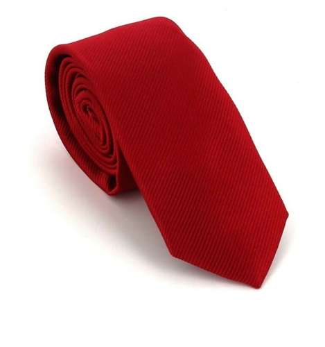 Cravate Étroite Rouge Foncé
