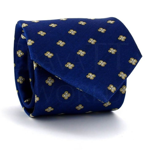Corbata Flores Azul