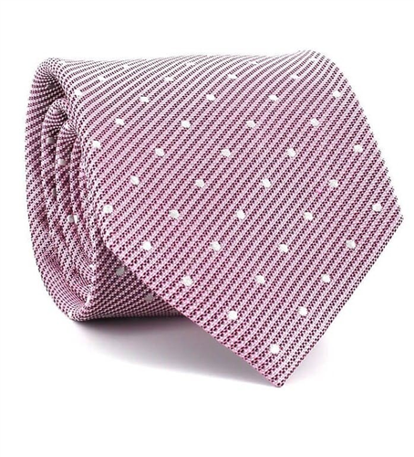 Corbata Lunares Magenta