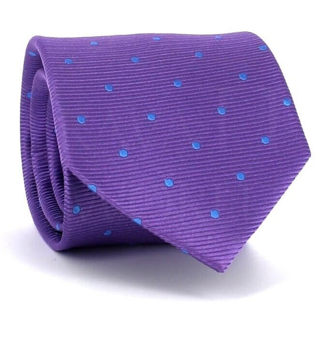 Corbata Lunares Malva