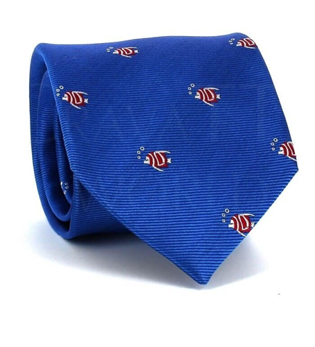 Corbata Peces Azul