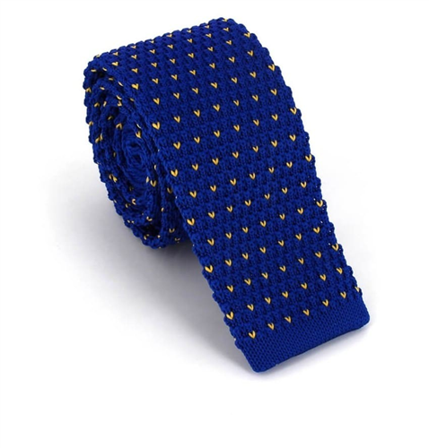 Corbata Punto Azul con Motas Amarillas