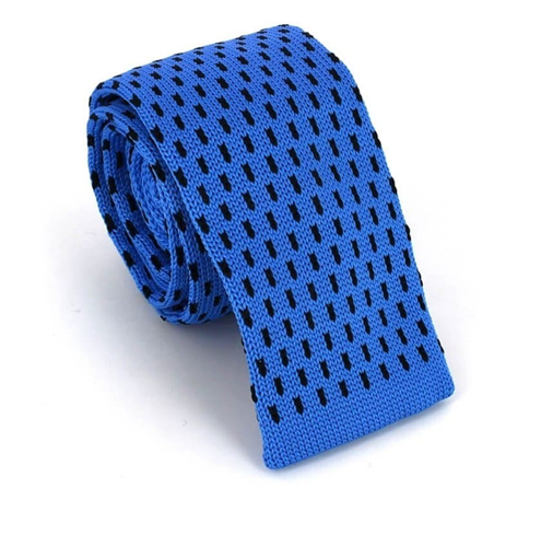 Corbata Punto Azul con Motas Negras