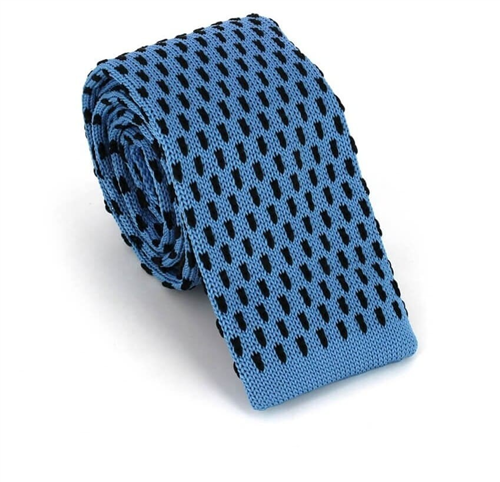 Corbata Punto Azul con Motas Negras