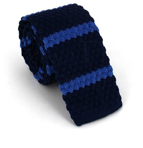 Corbata Punto Azul Rayas Azules