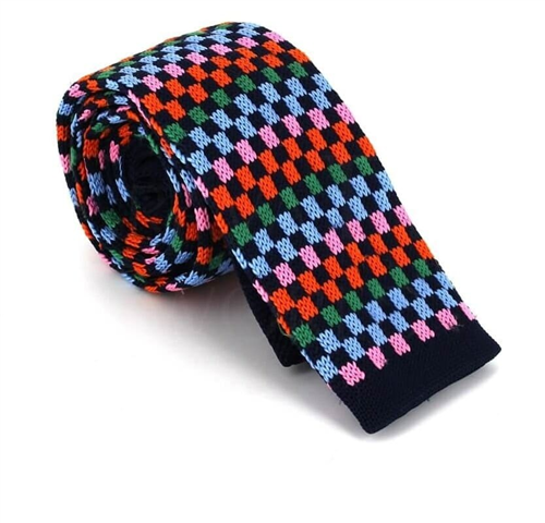 Corbata Punto Cuadros Multicolor