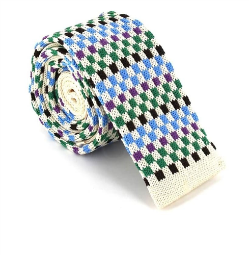 Corbata Punto Cuadros Multicolor