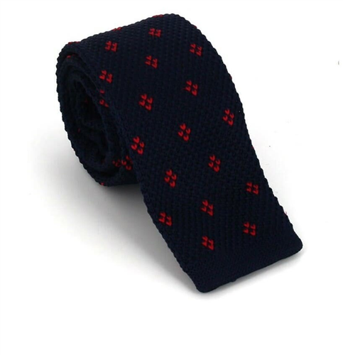 Corbata Punto Estampada Azul y Roja