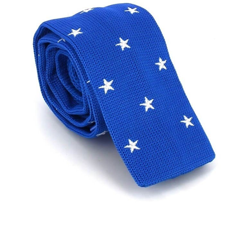 Corbata Punto Estrellas Azul