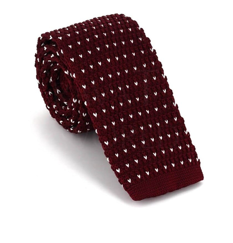 Corbata Punto Granate con Motas Blancas
