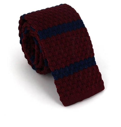 Corbata Punto Granate Rayas Azules