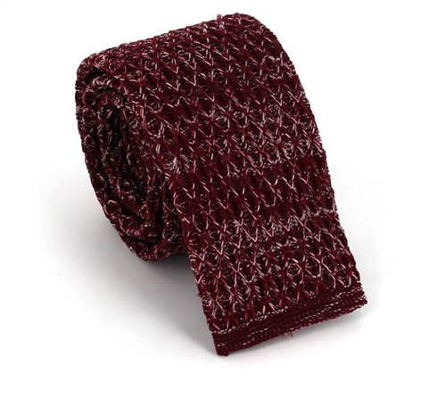 Corbata Punto Jaspeada Roja y Blanca