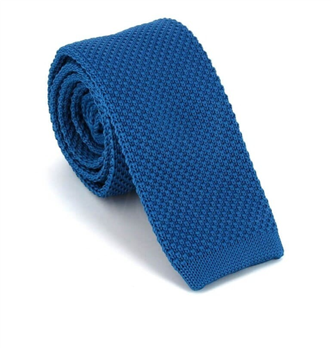 Corbata Punto Lisa Azul Cobalto