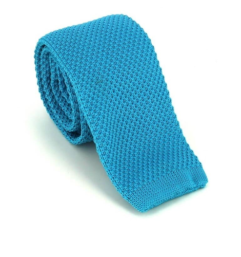 Corbata Punto Lisa Azul Turquesa