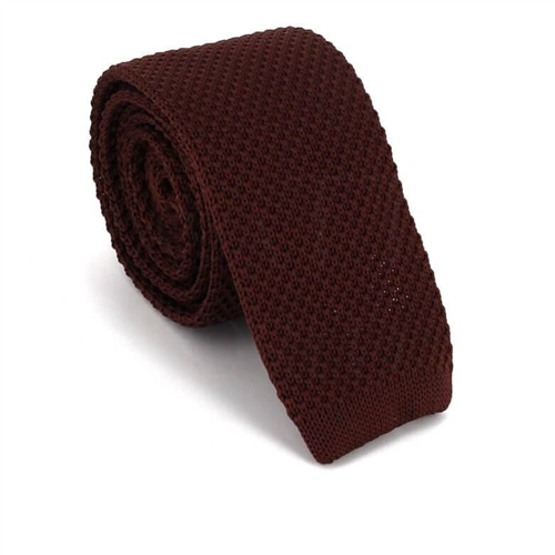 Corbata Punto Lisa Marrón Chocolate
