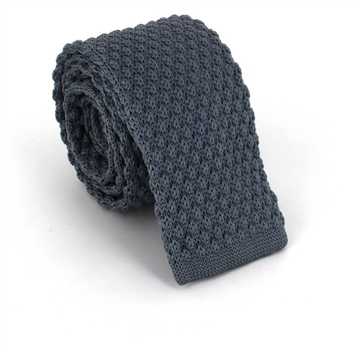 Corbata Punto Lisa Ondas Gris