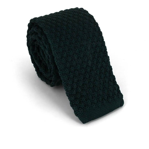 Corbata Punto Lisa Ondas Verde Oscuro