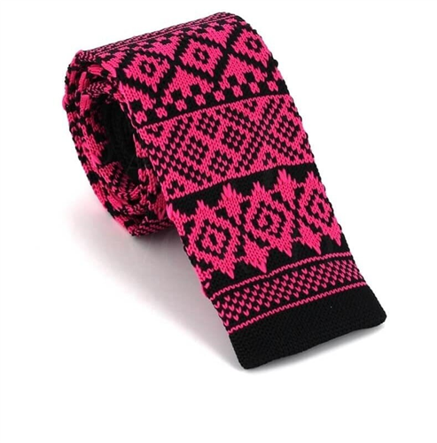 Corbata Punto Negra Estampado Invernal