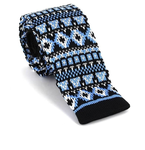 Corbata Punto Negra Estampado Invernal