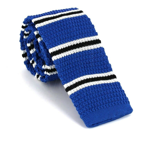 Corbata Punto Rayas Finas Azul