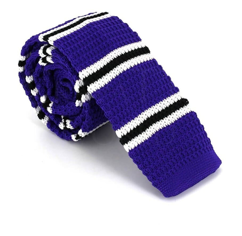 Corbata Punto Rayas Finas Morada