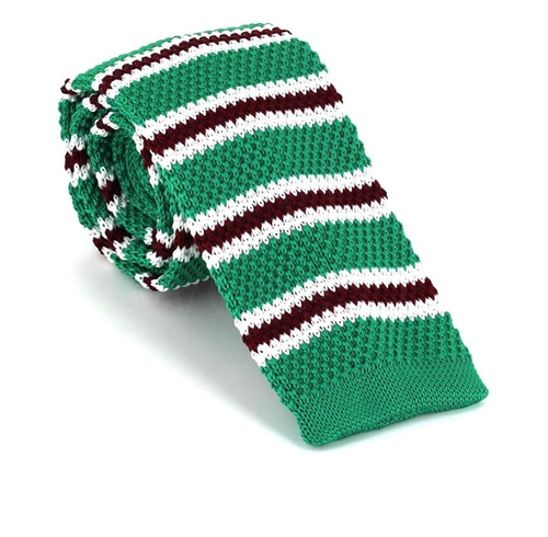 Corbata Punto Rayas Finas Verde