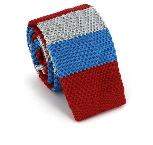 Corbata Punto Rayas Tricolor