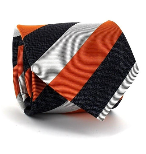 Corbata Rayas Tricolor Naranja